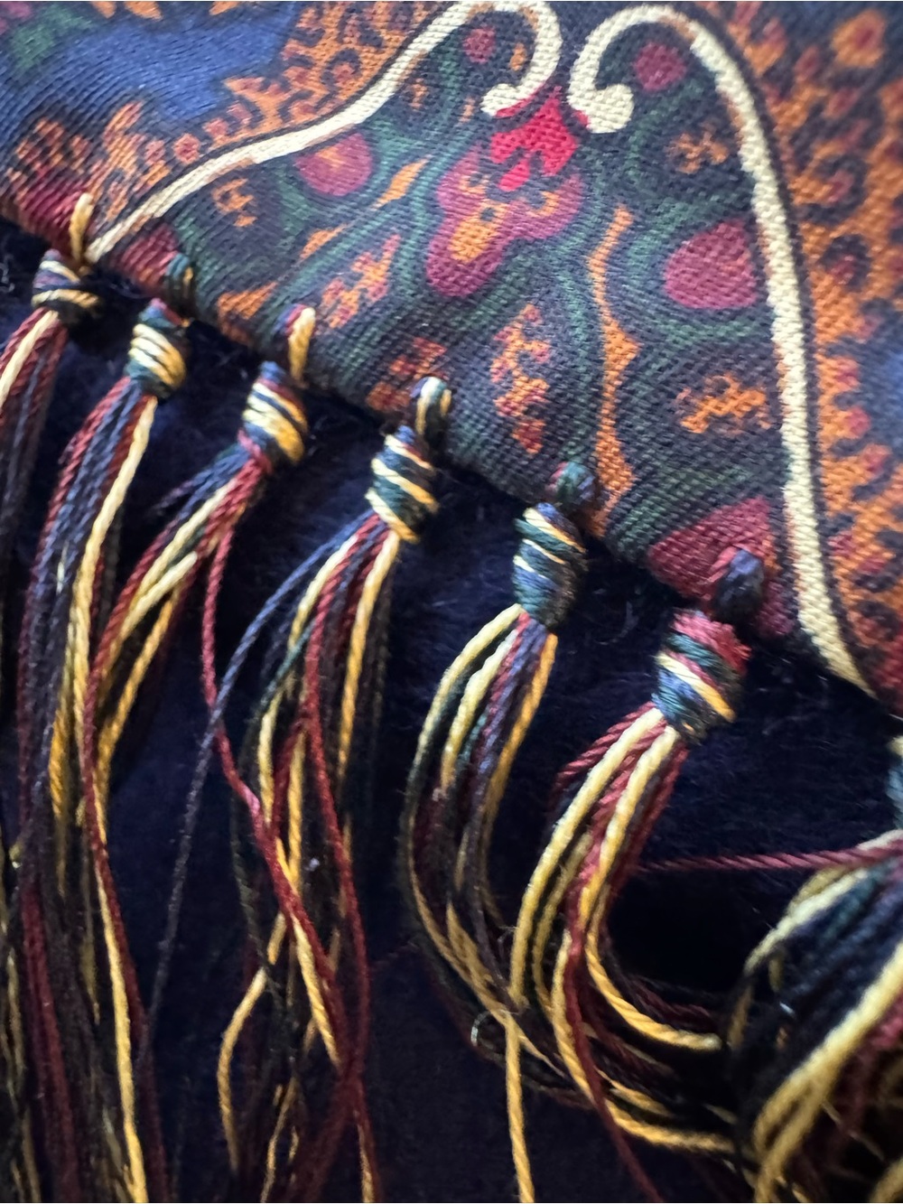 Vintage Dunhill Reversible Cashmere Silk Scarf - Picture 5 of 16